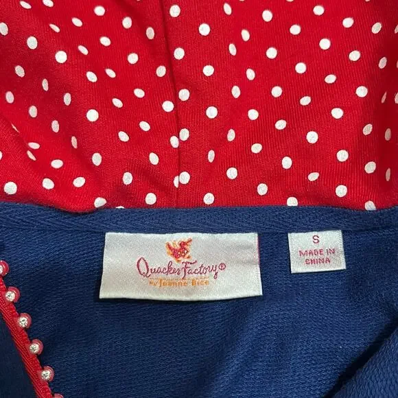 Quacker Factory Knit Jacket Sz Small Hooded Lightweight Soft Rhinestones Zip - Picture 3 of 7